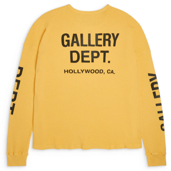 Gallery Dept Urcel Thermal Yellow Sweatshirt - Image 2